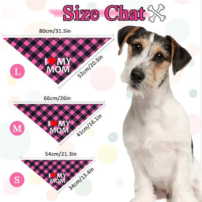 GreenJoy Cute Plaid Dog Bandana – Washable Pet Triangle Scarf - Image 4