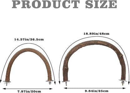 2 Pack Bird Perch Stand, Natural Wood U Shape Parrot Stand Pole, Bird Cage - Image 6