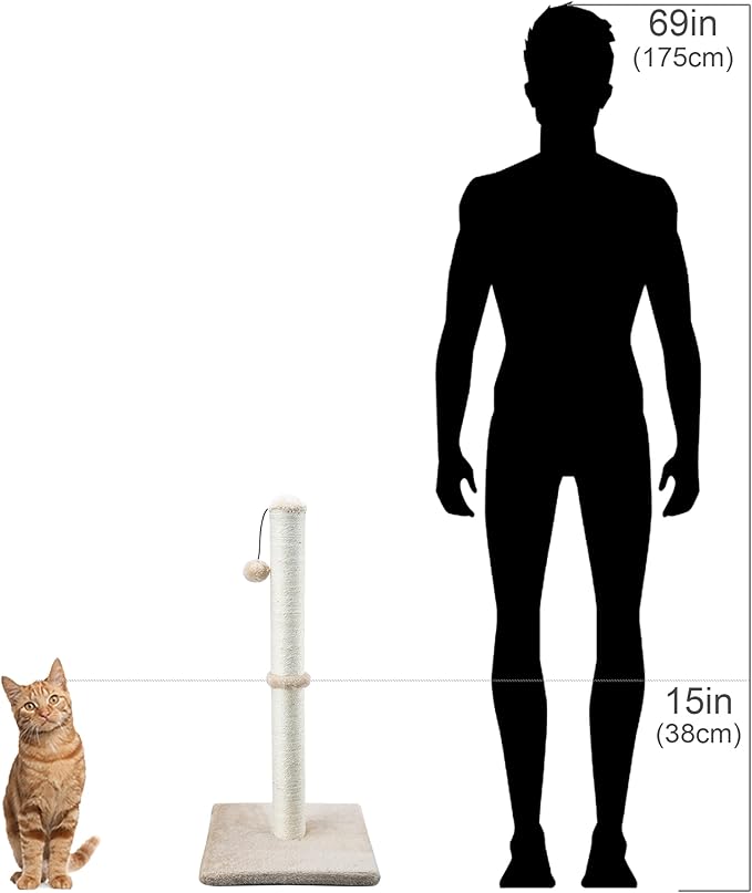 Dimaka 29" Height Tall Cat Scratching Post, Claw Scratcher - Image 8