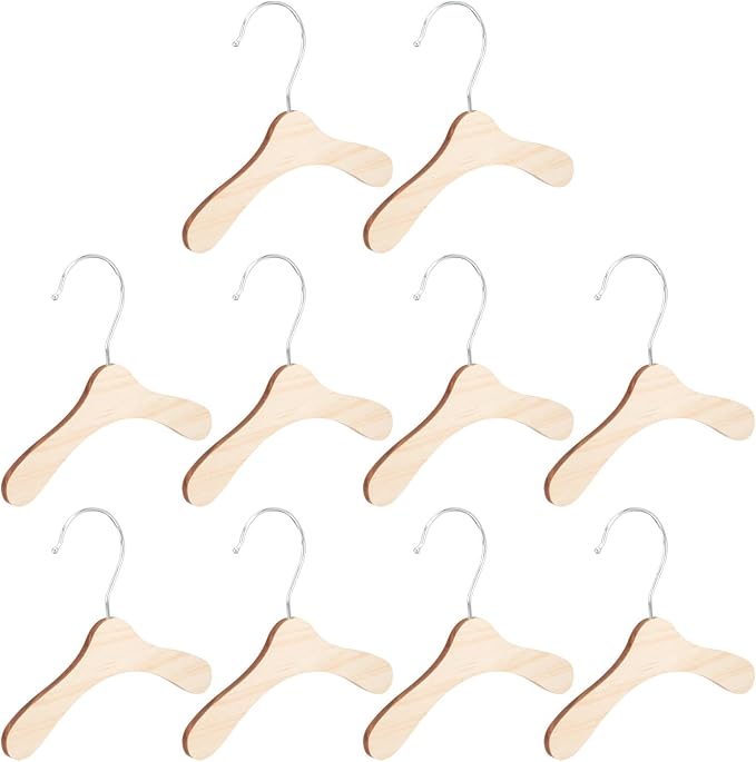 Wooden Dog Clothes Hangers 8.66 Inch Small Pet Apparel Hangers Wear-Resistant by GLSTOY