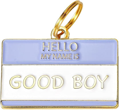 Two Tails Pet Company Personalized 'Good Boy' Pet ID Tag & Collar Charm by TwoTailsPetCompany
