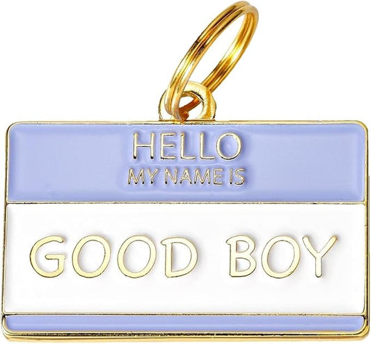 Two Tails Pet Company Personalized 'Good Boy' Pet ID Tag & Collar Charm by TwoTailsPetCompany