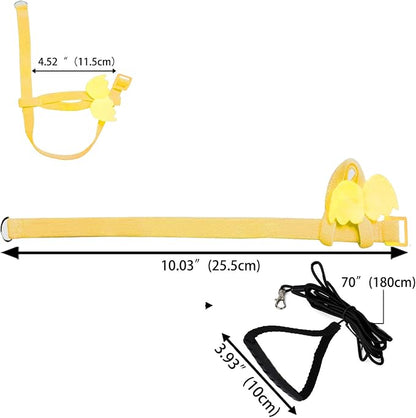 Dnoifne Pet Parrot Bird Harness and Leash, Adjustable Training Design Anti-Bite - Image 6