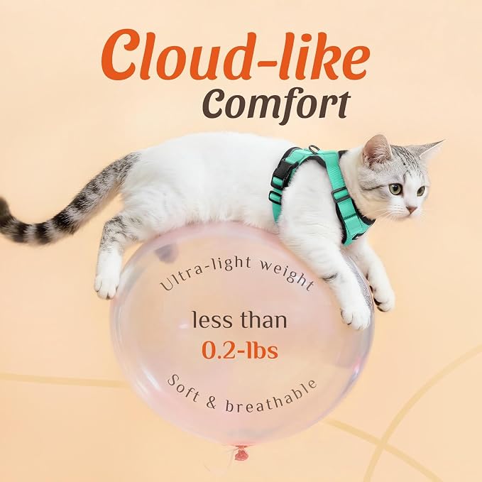 Dooradar Cat Harness and Leash Set, Escape Proof Safe Adjustable Kitten Vest - Image 6