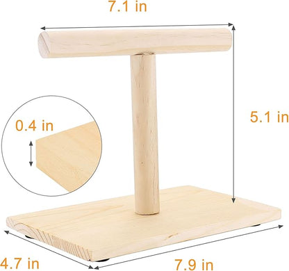 Bird Perch Stand, Bird Training Portable Tabletop Platform, Parrot Bird Cage - Image 4