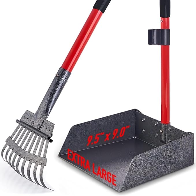 Pooper Scooper for Large Dogs, Small Dogs and Horses, Metal Poop Scooper Set - Image 4