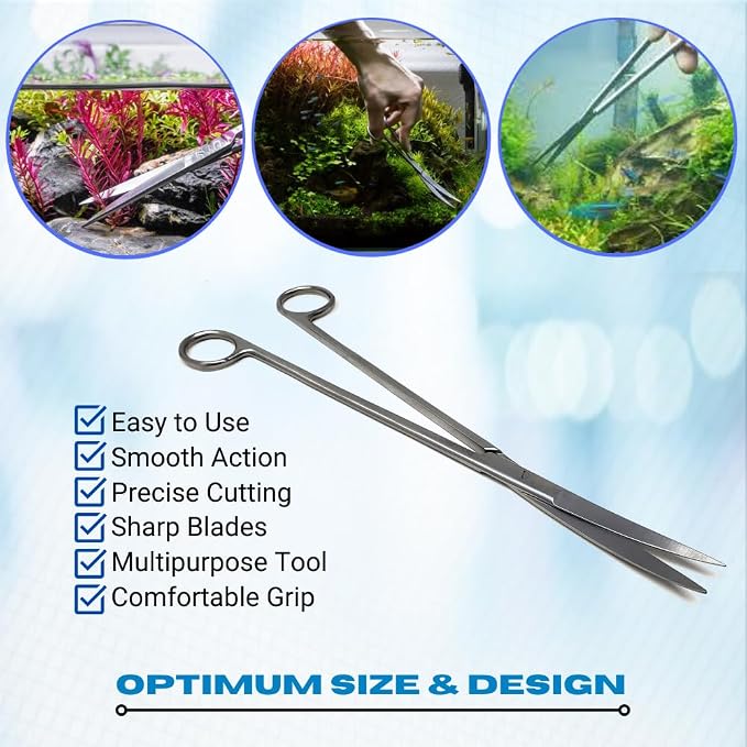 Aquarium Scissors Stainless Steel 12" Extra Long Water Grass Scissors - Image 5