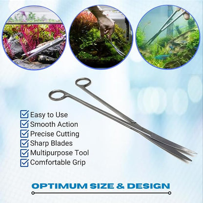 Aquarium Scissors Stainless Steel 12" Extra Long Water Grass Scissors - Image 5