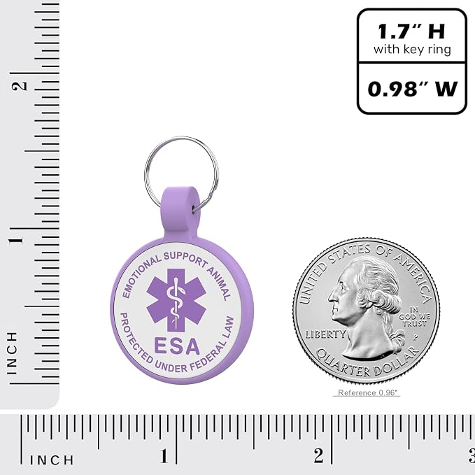 ESA Dog Tag, QR Code Dog Tag, Modifiable Free Pet Online Profile, Scannable QR - Image 4