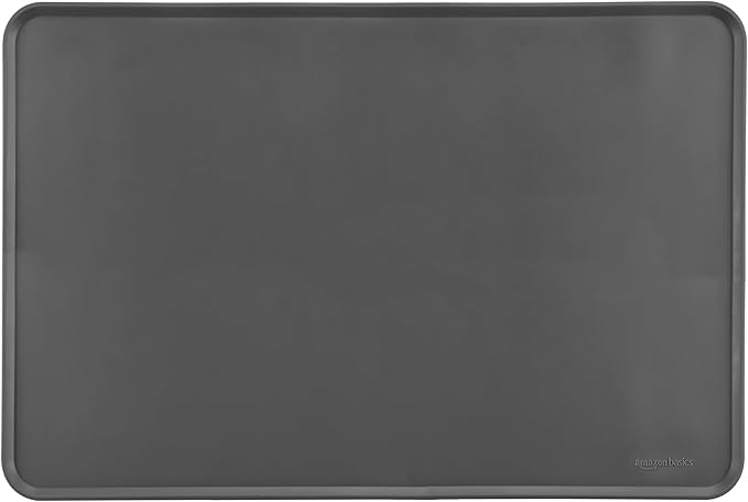Amazon Basics Waterproof Anti-Slip Silicone Pet Food and Water Bowl Mat by AmazonBasics