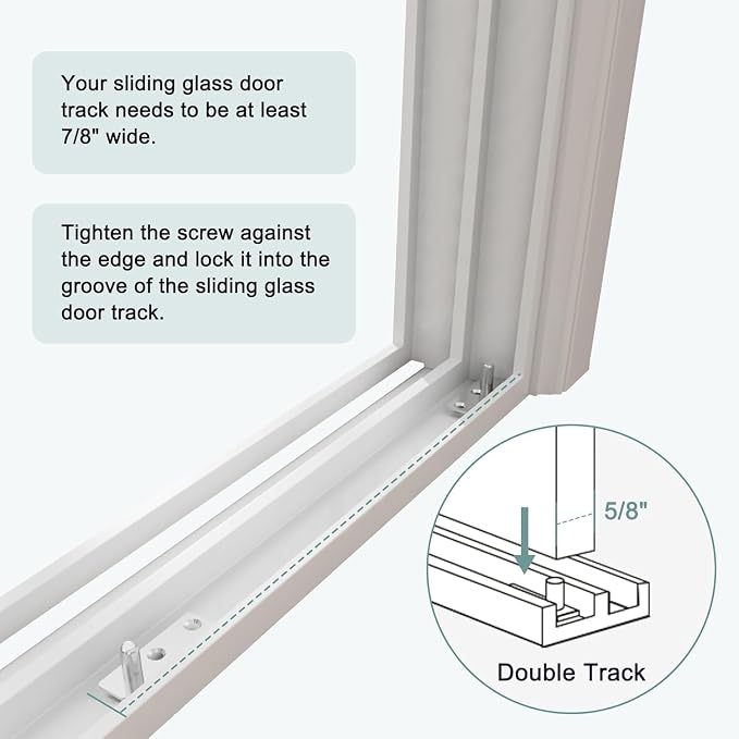 Doggie Door Insert for Sliding Glass Doors, Adjustable Height 76 1/8"-80 7/8" - Image 5