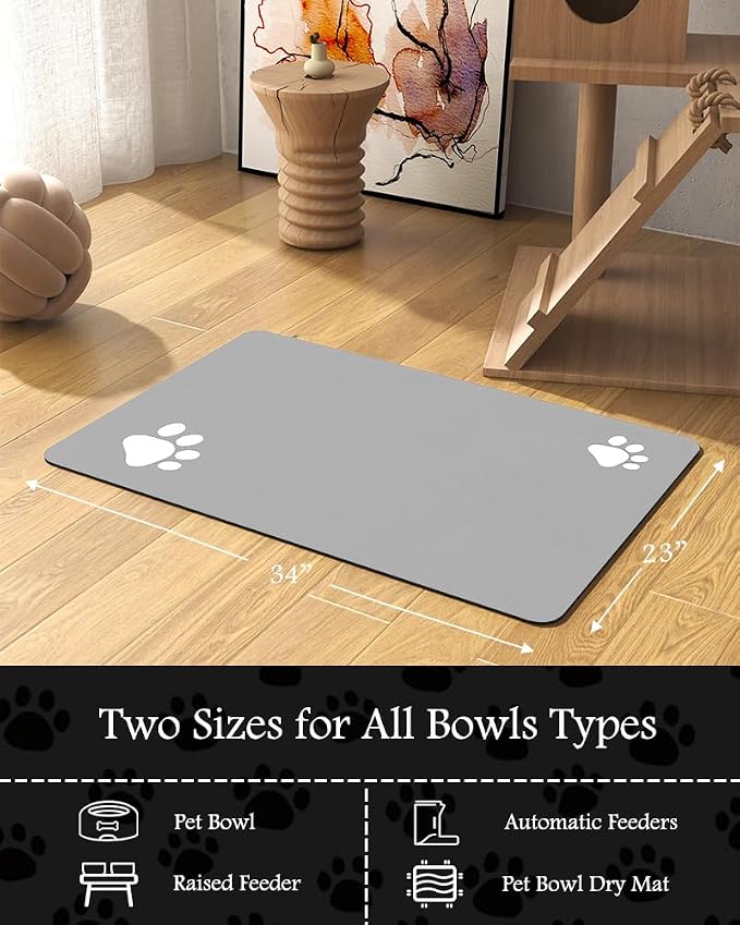 Pet Feeding Mat-Absorbent Dog Mat - Image 7