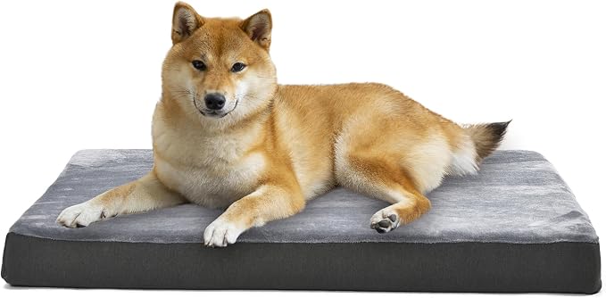 Amazon Basics Dog Bed with Cooling Gel Memory Foam, Machine Washable Removable by AmazonBasics