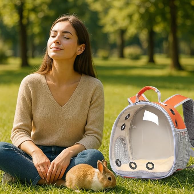Bunny Carrier, Guinea Pig Carrier, Small Animal Carrier Backpack - Image 5