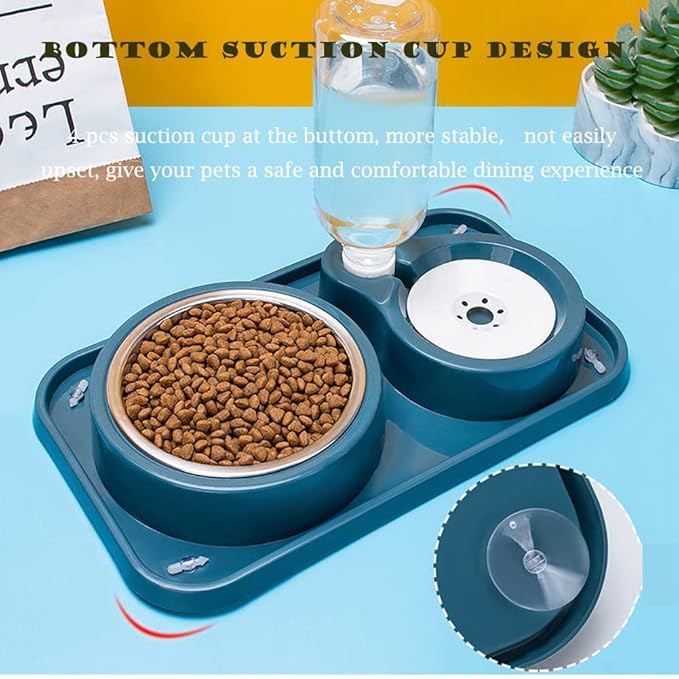 JiangYanus Double Dog Cat Bowls, Pet Water and Food Bowl Set - Image 2