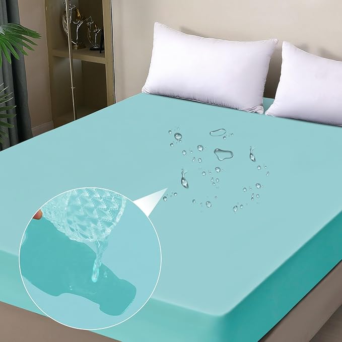 Waterproof Mattress Protector King, Fitted Sheet Style Breathable Mattress Cover by OHANO