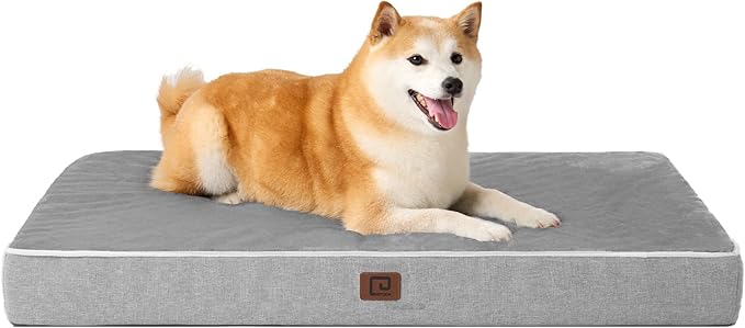 EHEYCIGA Waterproof Dog Bed Orthopedic 35"x23", Memory Foam Pet Bed by EHEYCIGA