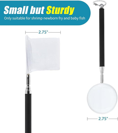 AQUANEAT Small Fish Tank Shrimp Net, Aquarium Debris Cleaning Tools, - Image 4