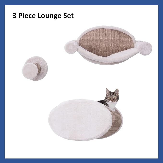Trixie Liam Wall Mounted 3 pcs Lounge Set, and Step, 18.8" L x 11.0" W x 11.3" - Image 8