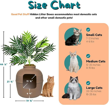 Good Pet Stuff Hidden Litter Box Planter, Decorative Cat Litter Enclosure - Image 6