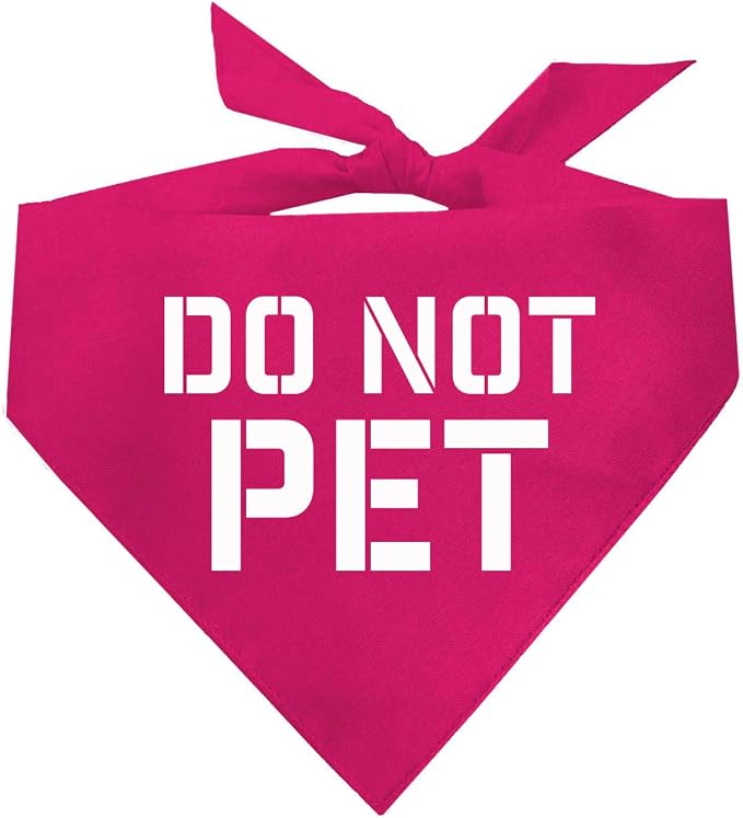 Do Not Pet Triangle Dog Bandana by TeesTails