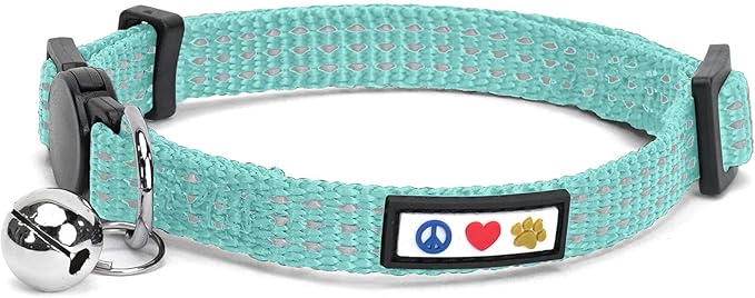 Pawtitas Reflective Teal Cat Collar by Pawtitas