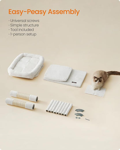 Feandrea Cat Tree, 33.1-Inch Cat Tower, Plush Condo - Image 7