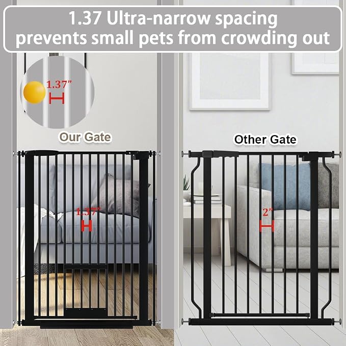 40.55" Tall 1.37" Ultra Narrow Spacing Dogs Pets Baby Gate - Image 3
