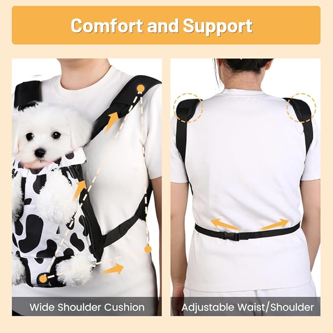 Inspack Dog Backpack Carrier/Cat Carrier, Adjustable Pet Front Carriers Travel - Image 8