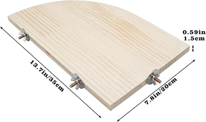 Bird Perch Stand Platform, 13.7 × 7.8 Inch Large Natural Wooden Small Animals - Image 2
