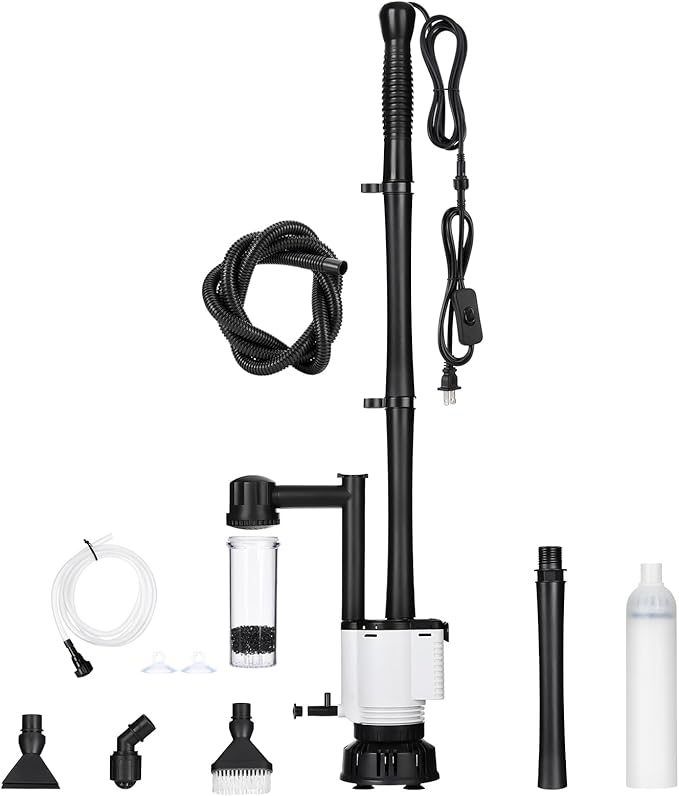 AQQA Fish Tank Cleaner, 8-in-1 Electric Aquarium Gravel Vacuum, Clean by AQQA