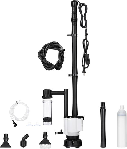 AQQA Fish Tank Cleaner, 8-in-1 Electric Aquarium Gravel Vacuum, Clean by AQQA