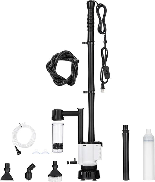 AQQA Fish Tank Cleaner, 8-in-1 Electric Aquarium Gravel Vacuum, Clean by AQQA