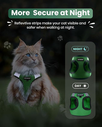 FAYOGOO Cat Harness and Leash Set | Upgrade Step-in Escape Proof Harness | - Image 5