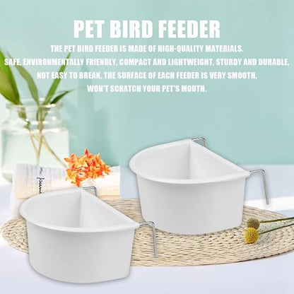 Bird Feeder, Bird Water Cage Accessories, Hanging Bird Food Bowl Cups - Image 3