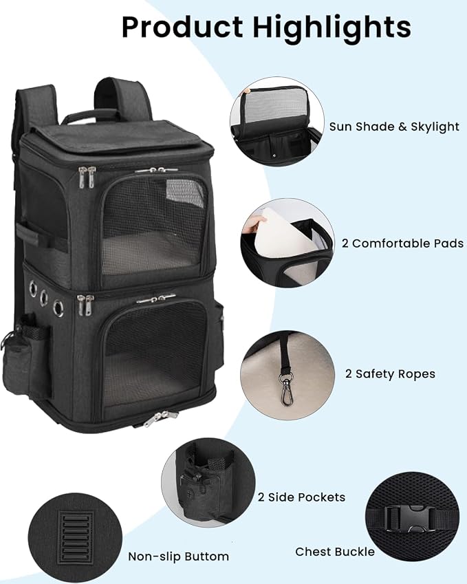 Double-Compartment Pet Carrier Backpack - Image 5