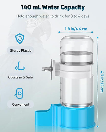 Pawfly Bird Water Dispenser, Automatic Water Feeder, Plastic Bird Cage Dispenser - Image 2