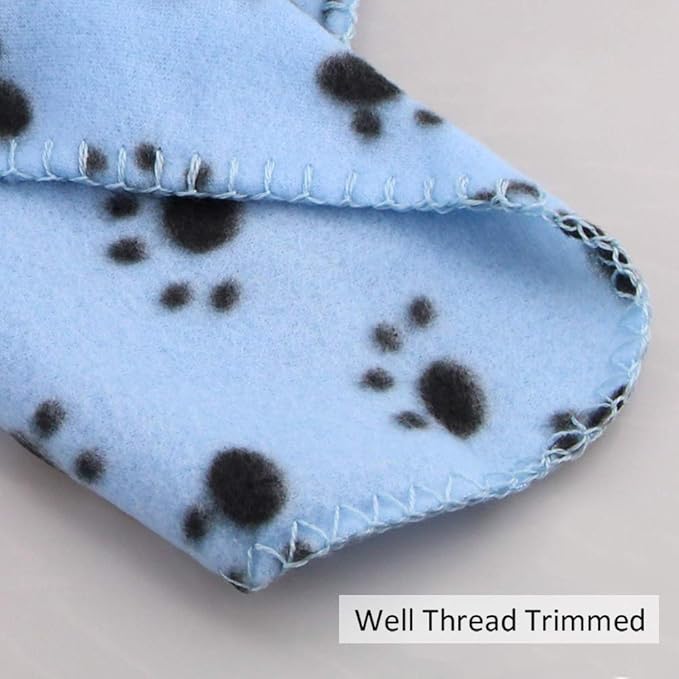 Comsmart Dog Blankets for Small Dogs, 6 Pack Puppy Blanket Cute Paw Print Pet - Image 3