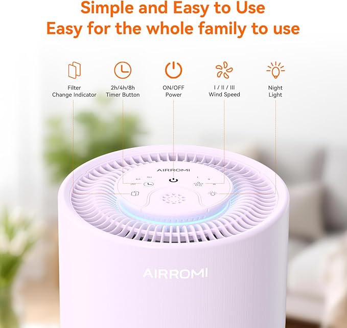 AIRROMI Air Purifier for Bedroom - Image 3