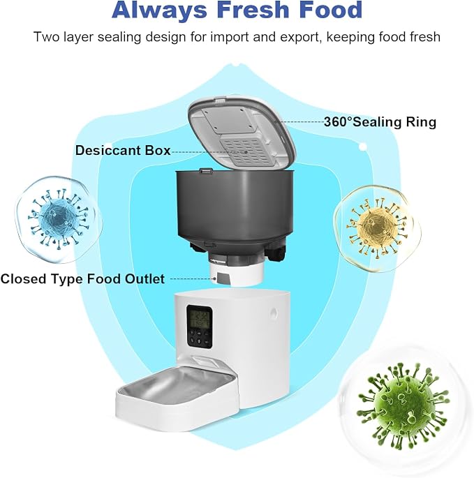 Automatic Cat Feeder, 4L Cat Food Dispenser - Image 4