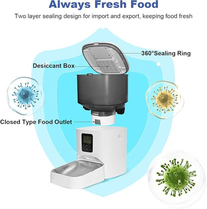 Automatic Cat Feeder, 4L Cat Food Dispenser - Image 4