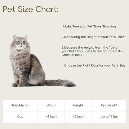 MAVRICFLEX Cat Door for Door, All-Stainless Steel Frame Cat Door - Image 6