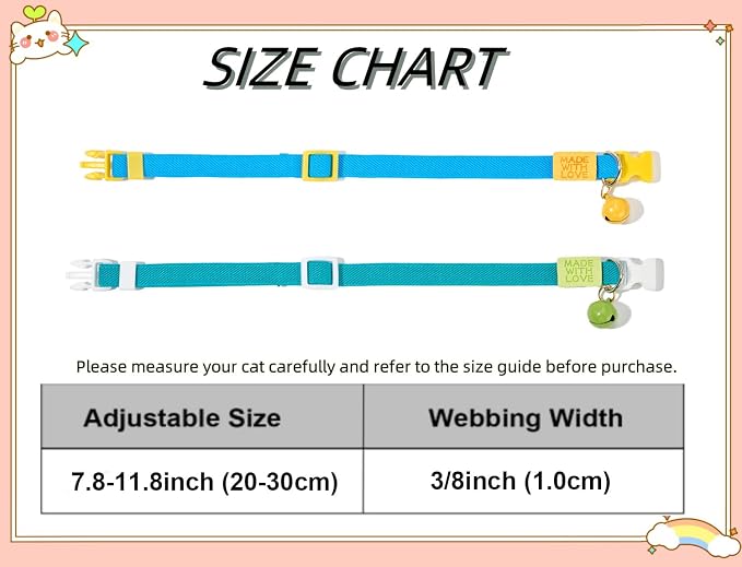 Elastic Cat Collar 2 Pack of Safety Quick Release Cat Collars - Image 6