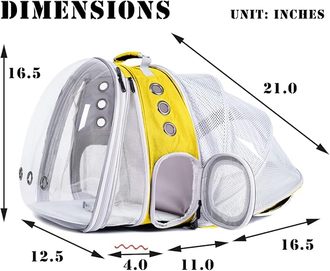 Dual Expandable Cat Backpack Carrier, Fit up to 20 lbs, Expandable Pet Carrier - Image 2