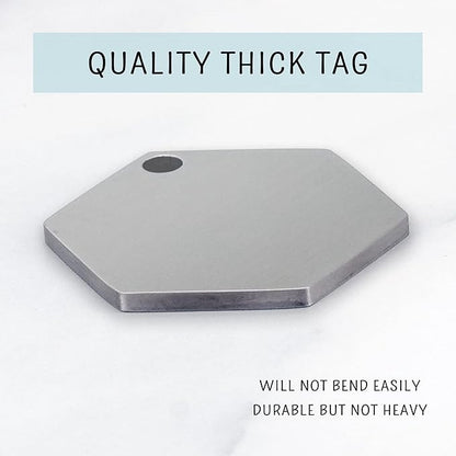 Ultra Joys Custom Personalized Hexagon Dog ID Tag - Image 7