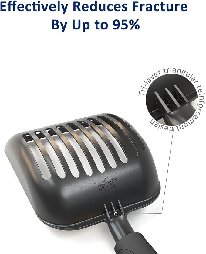 WePet Cat Litter Scoop, Non-Stick Plated Aluminum Alloy Sifter, Kitty Durable - Image 5