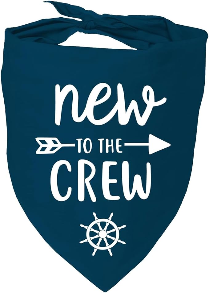 New to The Crew Dog Bandana New Puppy Announcement Gender Reveal Gift by Mixrowa