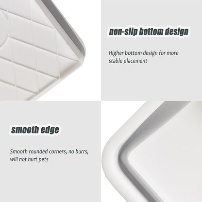 Collapsible Small Cat Litter Box, 14.6 x 10.6 x 4.8 inch Open Waterproof Low - Image 3