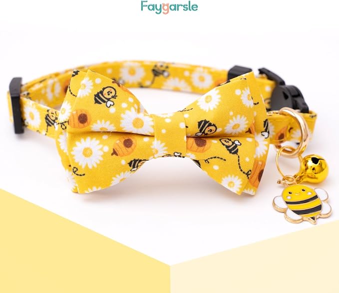 Faygarsle 2 Pack Breakaway Bowtie Cat Collar - Image 4