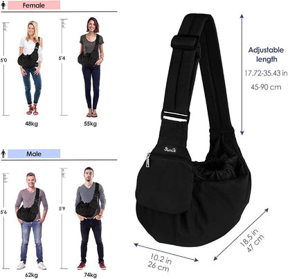 Lukovee Dog Sling Carrier, Hard Bottom Support & Adjustable Soft Padded - Image 7